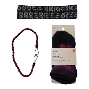 Lululemon Sock & Headband Bundle 3pc Size S/M Socks OS Headbands